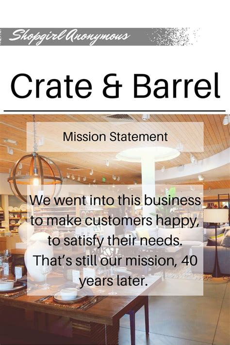 Crate And Barrel Mission Statement